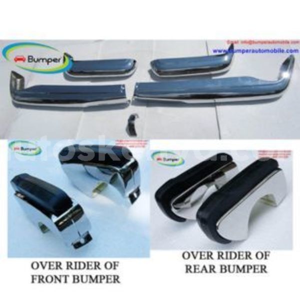 Big with watermark mercedes pagode w113 models 230sl 250sl 280sl 1963 1971 bumpers with over rider